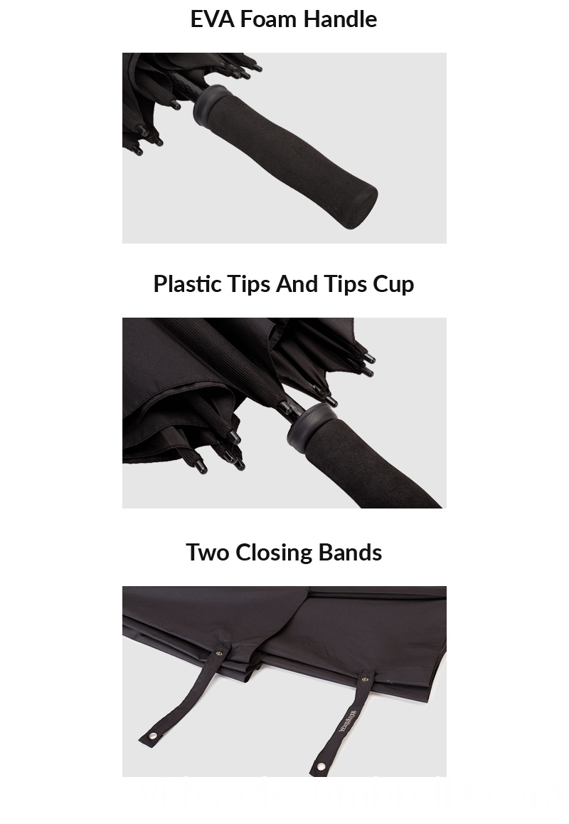Boutique Black Windproof Golf Umbrella Boutique Black Windproof Golf Umbrella